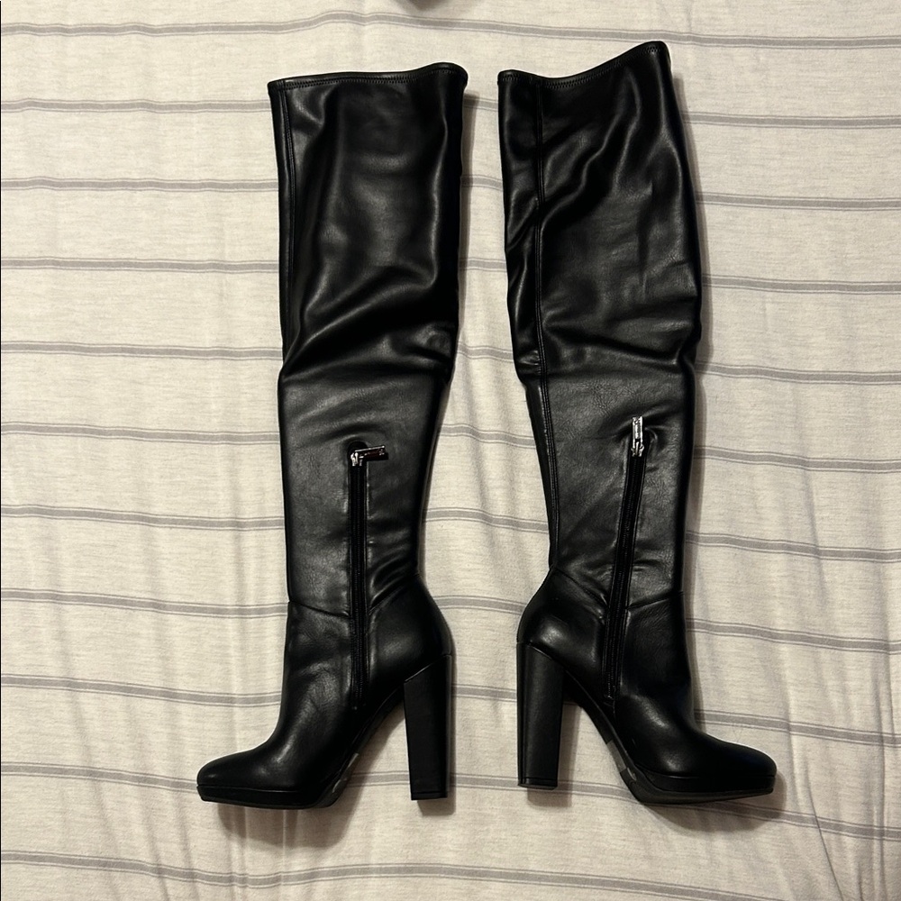 Jessica Simpson Grandie  Black Over The Knee-High Women's Boots size 7.5